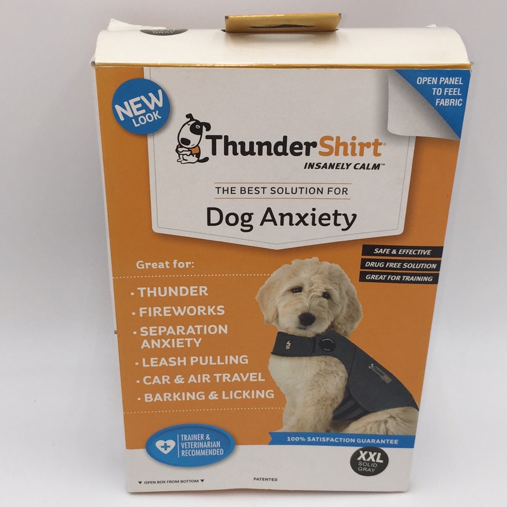 Thunder Shirt Dog Pet Insanely Calm Anxiety Training Harness Grey Size X…